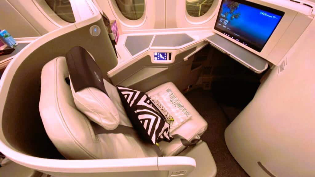 Fiji business class seat